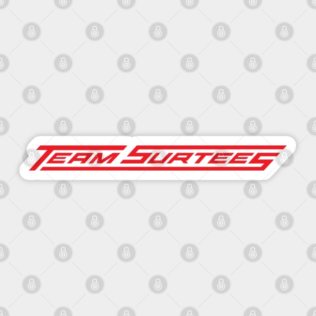 Surtees Formula One Team 1970-78 F1 logo - red Sticker by retropetrol